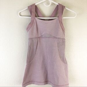 Lululemon Pale Pink Criss Cross Tank Top size 4